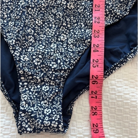 Polo Ralph Lauren NWT Navy Blue Floral Double Front Tie One Piece Bathing Suit - Picture 13 of 16